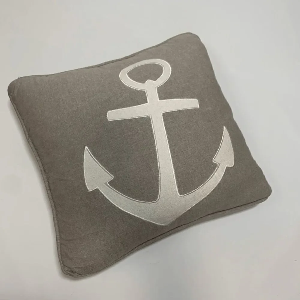 Levtex Anchor 16x16 Gray Duck Filled Accent Pillow